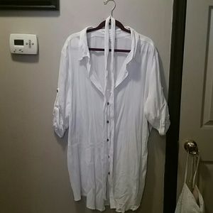 St.John's Bay Womens White Cover Up